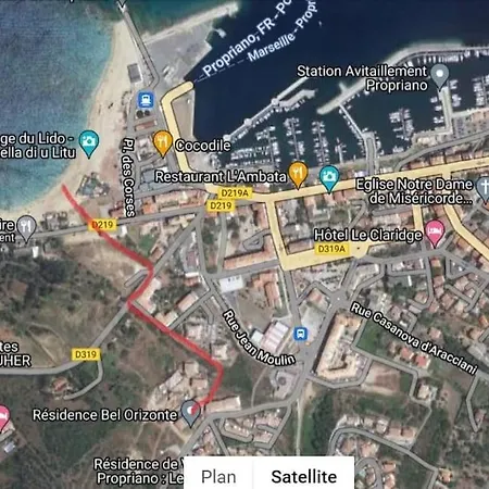 Bel T3 Vue 5 Min Des Plages A Pied Propriano (Corsica)