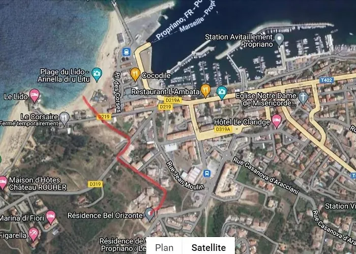 Bel T3 Vue 5 Min Des Plages A Pied Propriano (Corsica)